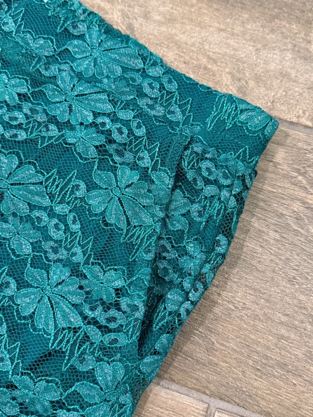 Draper James Lace Ankle Pants | Teal | Size Medium | Dressy Pull-On - Picture 6 of 11